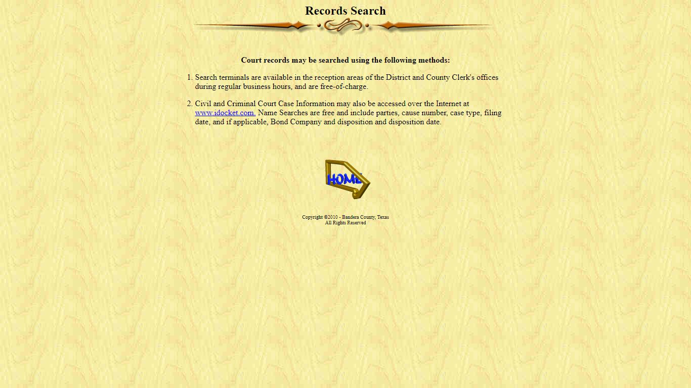 Record Search - Bandera County, Texas