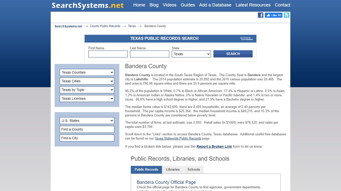 Bandera County Criminal and Public Records